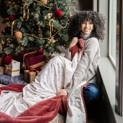 HOLIDAY MINKY/FAUX FUR THROW BLANKETS