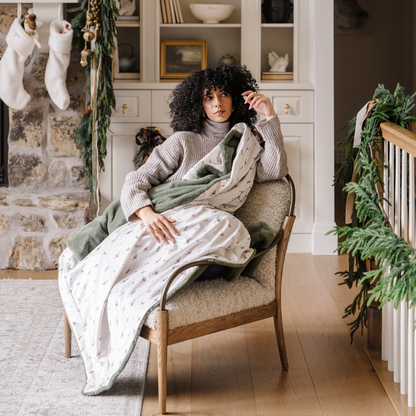 HOLIDAY MINKY/FAUX FUR XL BLANKETS