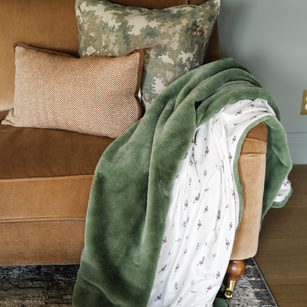 HOLIDAY MINKY/FAUX FUR THROW BLANKETS