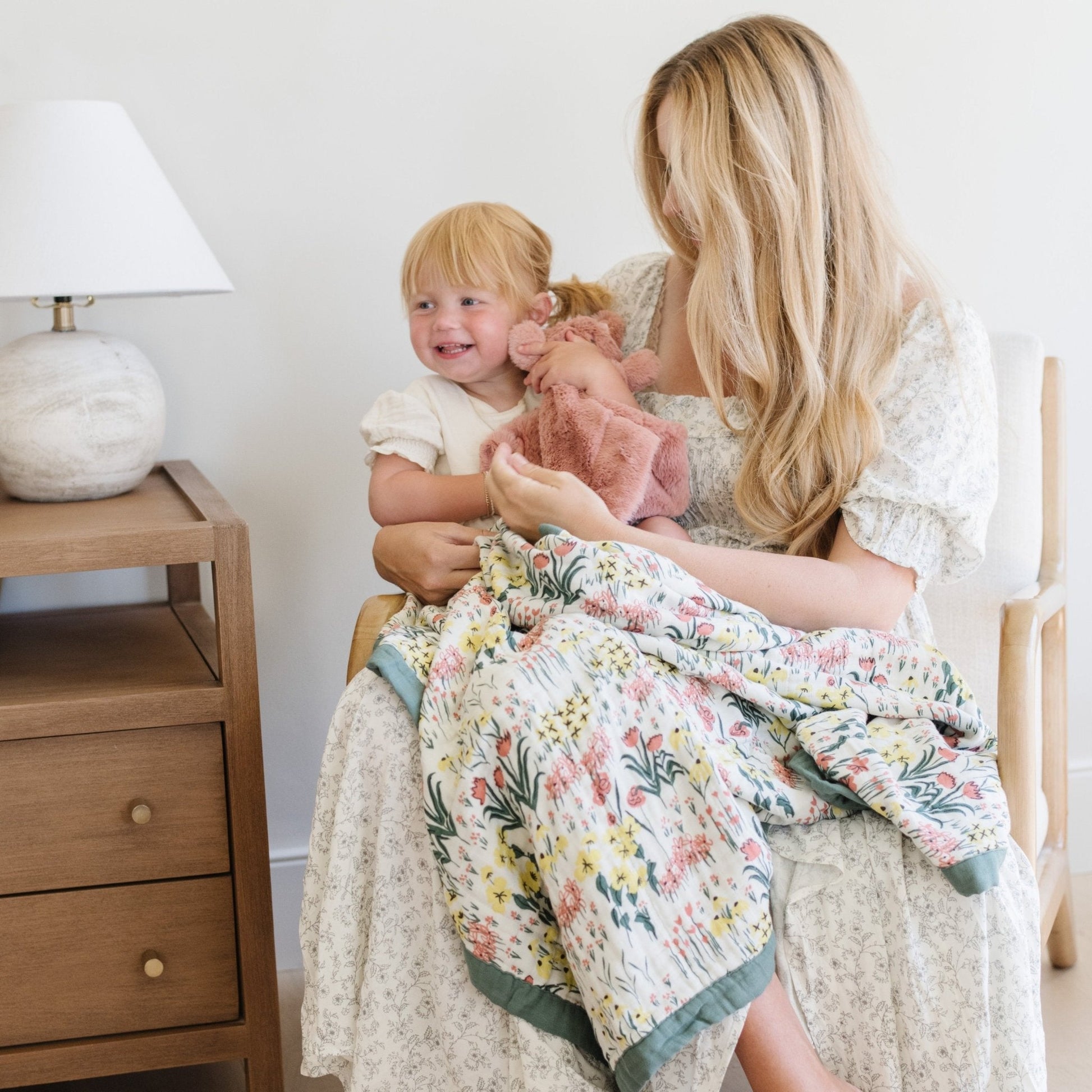 Comforting bamboo rayon muslin quilt for kids, showcasing a cheerful pattern and a soft, gentle texture.